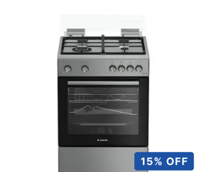 Ariston 4 Burner Gas Cooker 60cm Inox | ARR6GGG23125XME