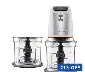 Kenwood Chopper With Extra Bowl | One push control | White