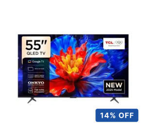 TCL 55 Inch P8K QLED TV | 144Hz | ONKYO 2.1 Audio | AiPQ